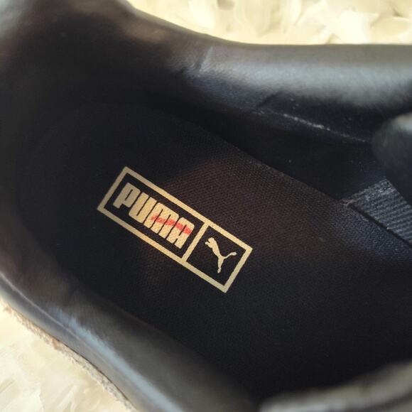 Puma Slipstream Shoes Mens Size 13 Black Yellow Suede Leather Anti Shock System - Picture 13 of 16